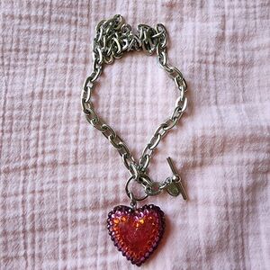 Tarina Tarantino Heart Toggle Necklace